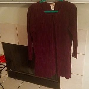Paris Pleats one button Burgundy pleated jacket